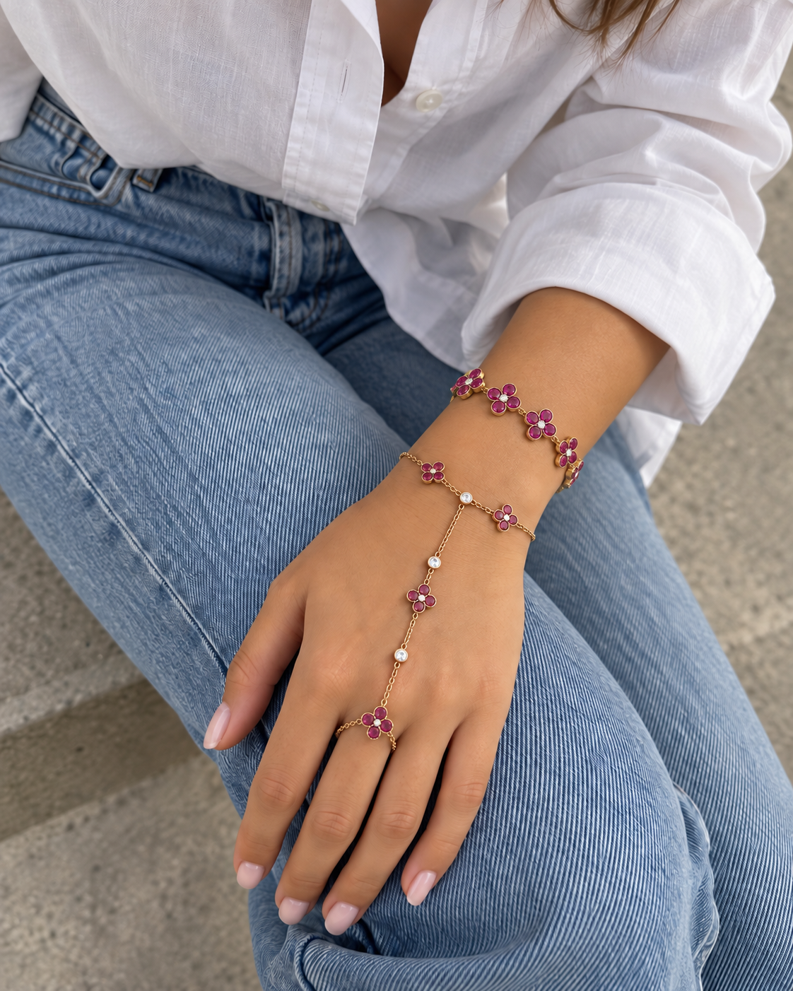 Bijoux trèfle en acier inoxydable