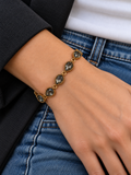 Bracelet goûtes scintillantes grise
