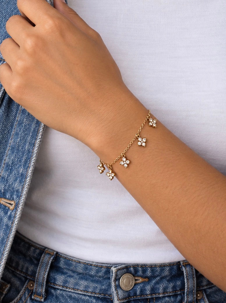 Bracelet pendentif trèfle