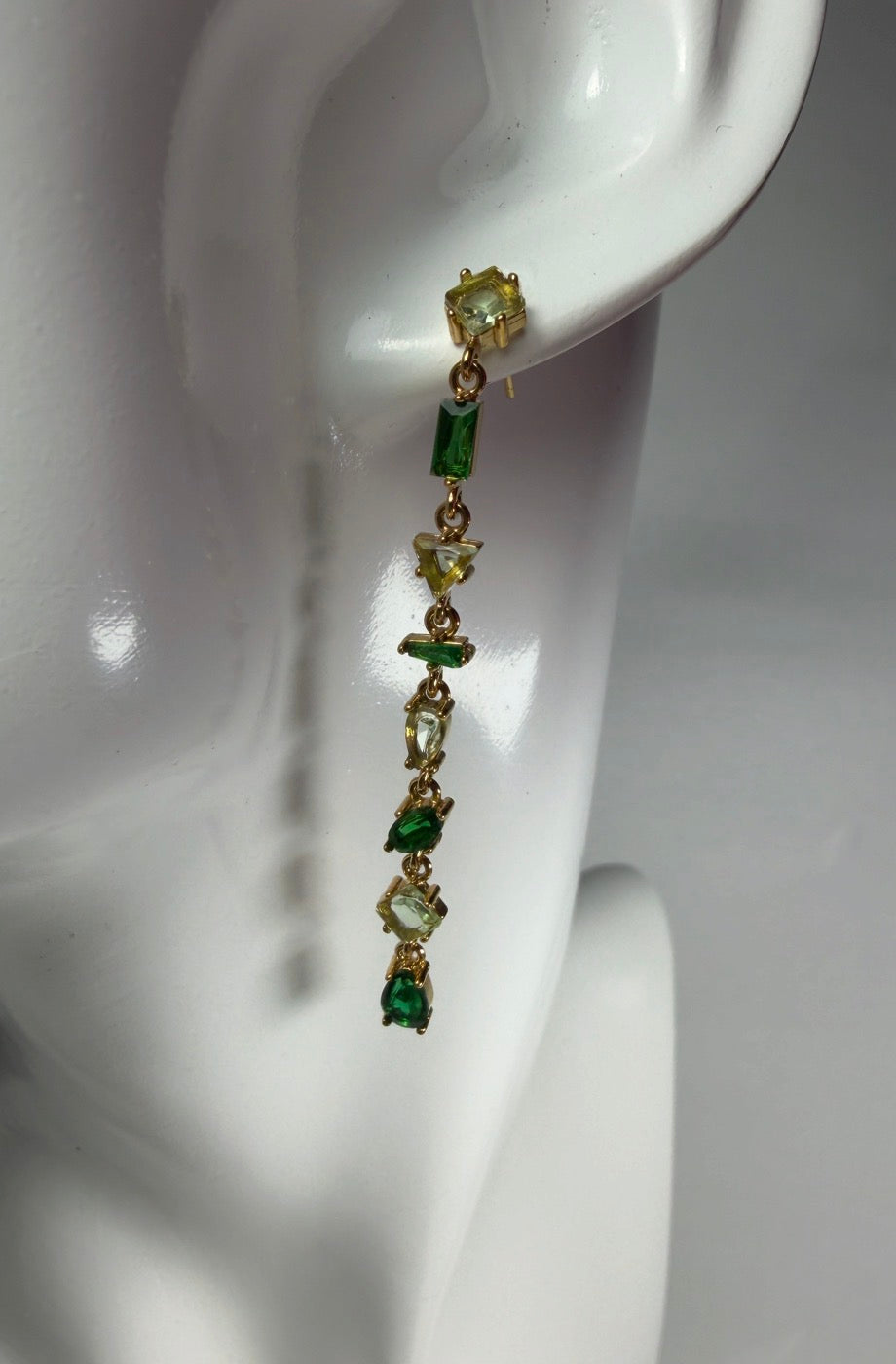 Boucles d’oreilles pierre verte