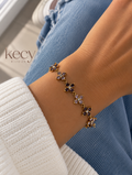 Bracelet trèfles violet
