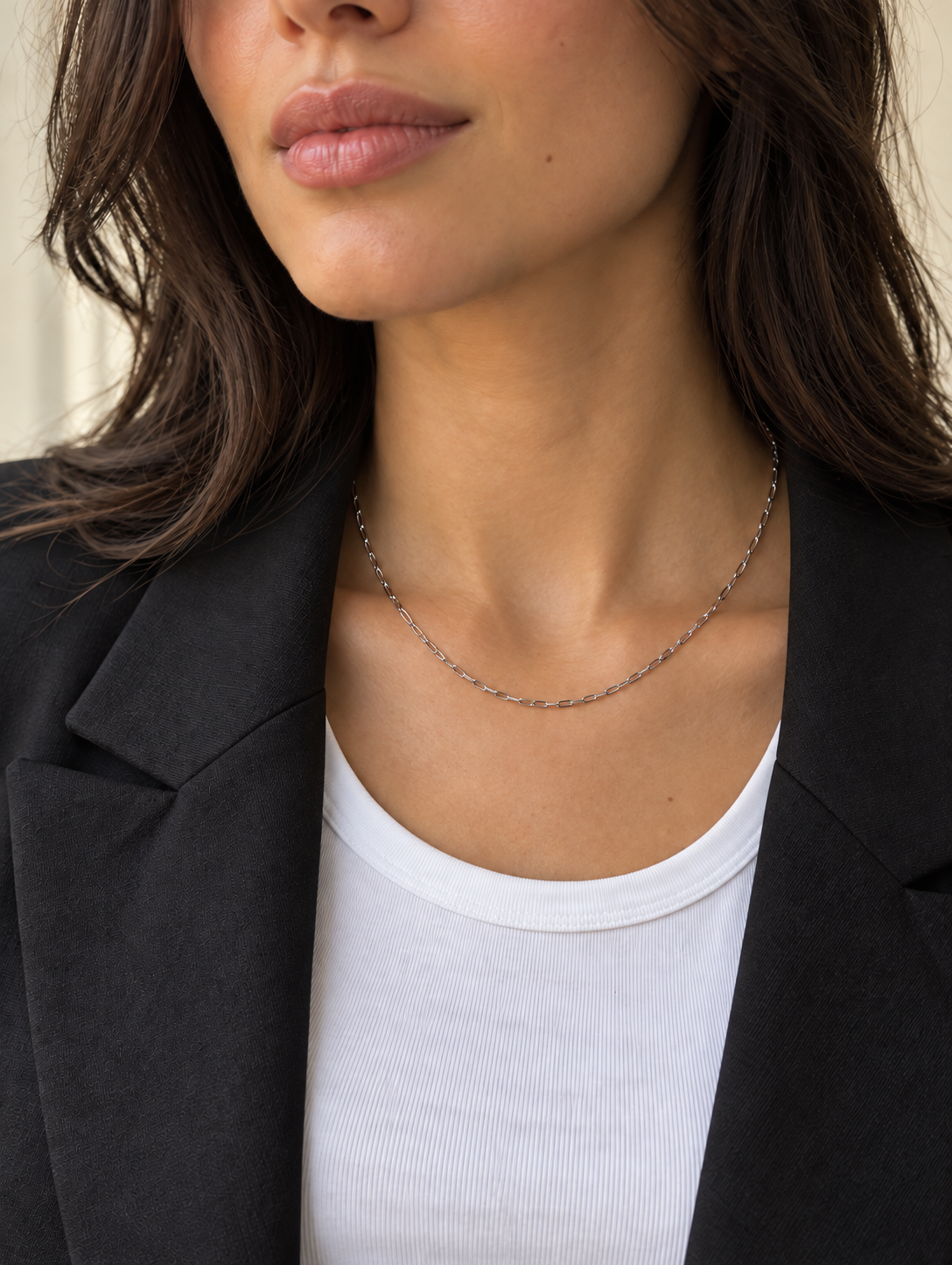 Collier maille fine argent