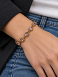 Bracelet goûtes scintillantes rose pale