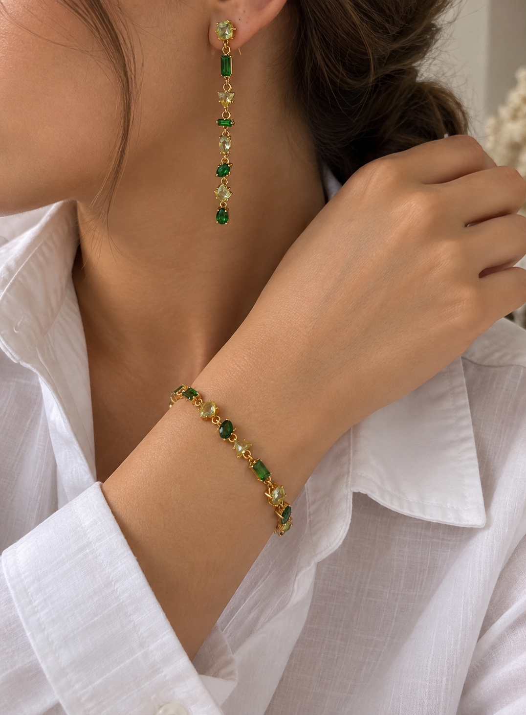 Bracelet pierre verte