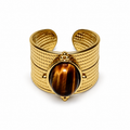 Bague manchette œil de tigre