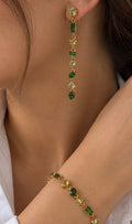 Boucles d’oreilles pierre verte