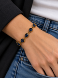 Bracelet goûtes scintillantes bleu