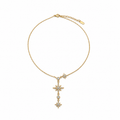 Collier Étoiles scintillantes doré en acier inoxydable